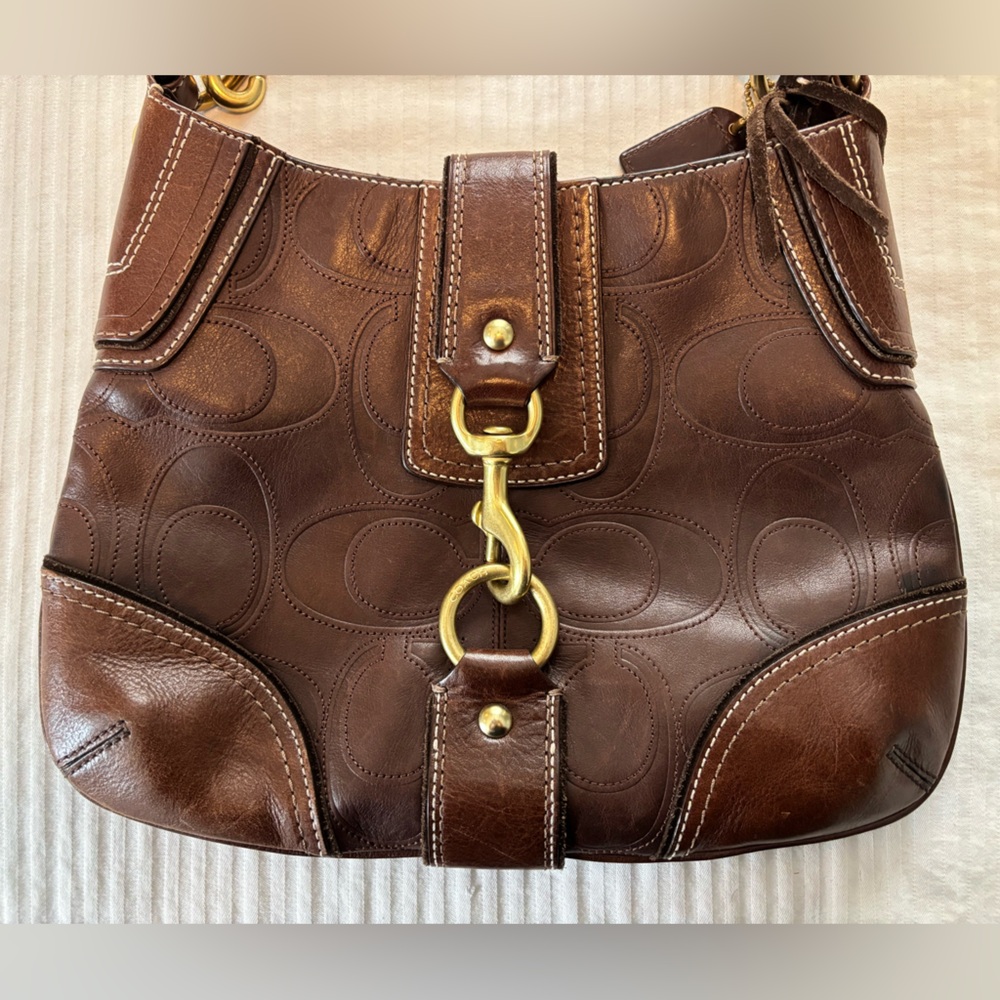 Vintage Coach Hampton shoulder hobo bag, chocolate brown - Picture 3 of 6